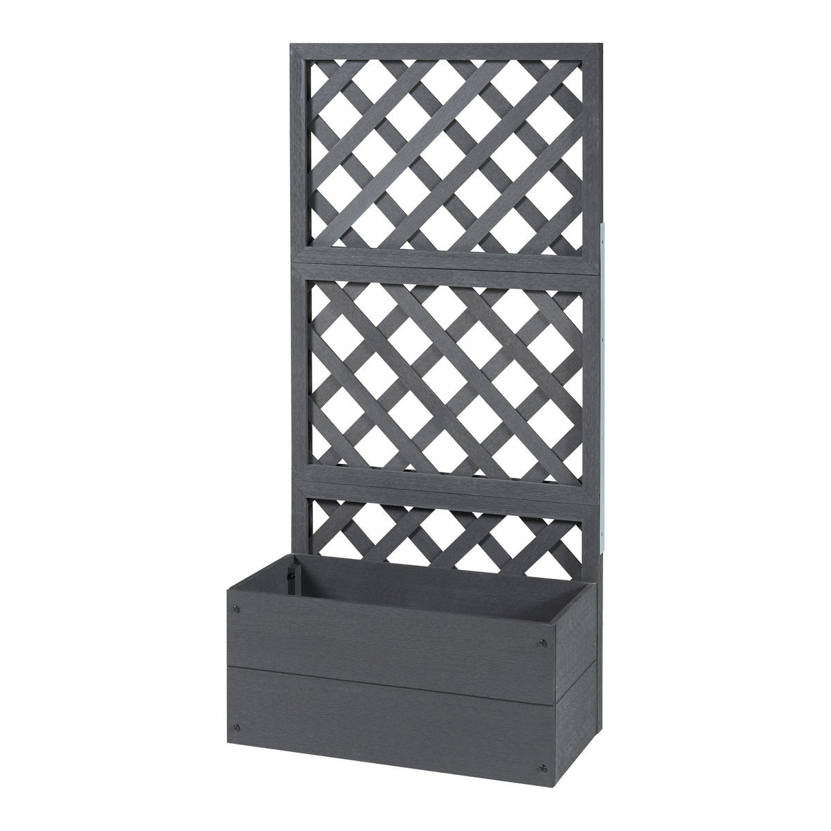 BLUMENKASTEN Amstelveen - Grau, Kunststoff (65/135/30cm) - [en.casa]
