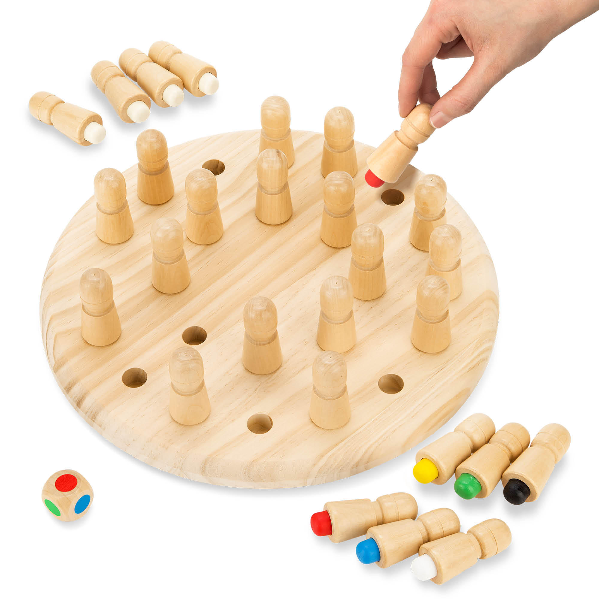MEMORYSCHACH Magnus 30/30cm - Naturfarben, Holz (30/30cm) - Toyfel