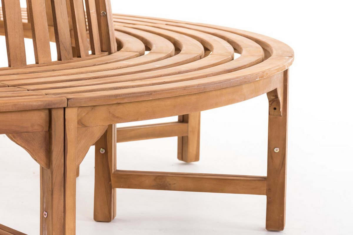 BAUMBANK Nova rund 250 cm teak - Braun, Holz (250/92/250cm) - TPFGarden
