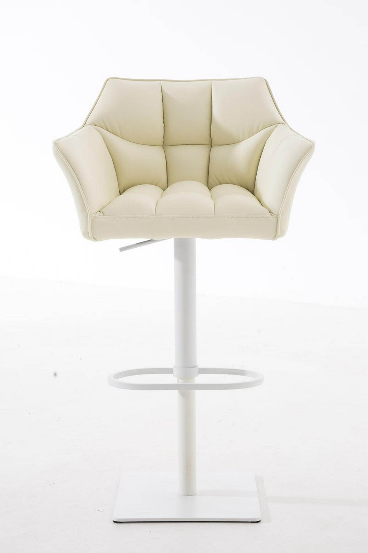 BARHOCKER Damaso 88x64x45 cm creme - Creme, Leder (64/88/45cm) - furnicato