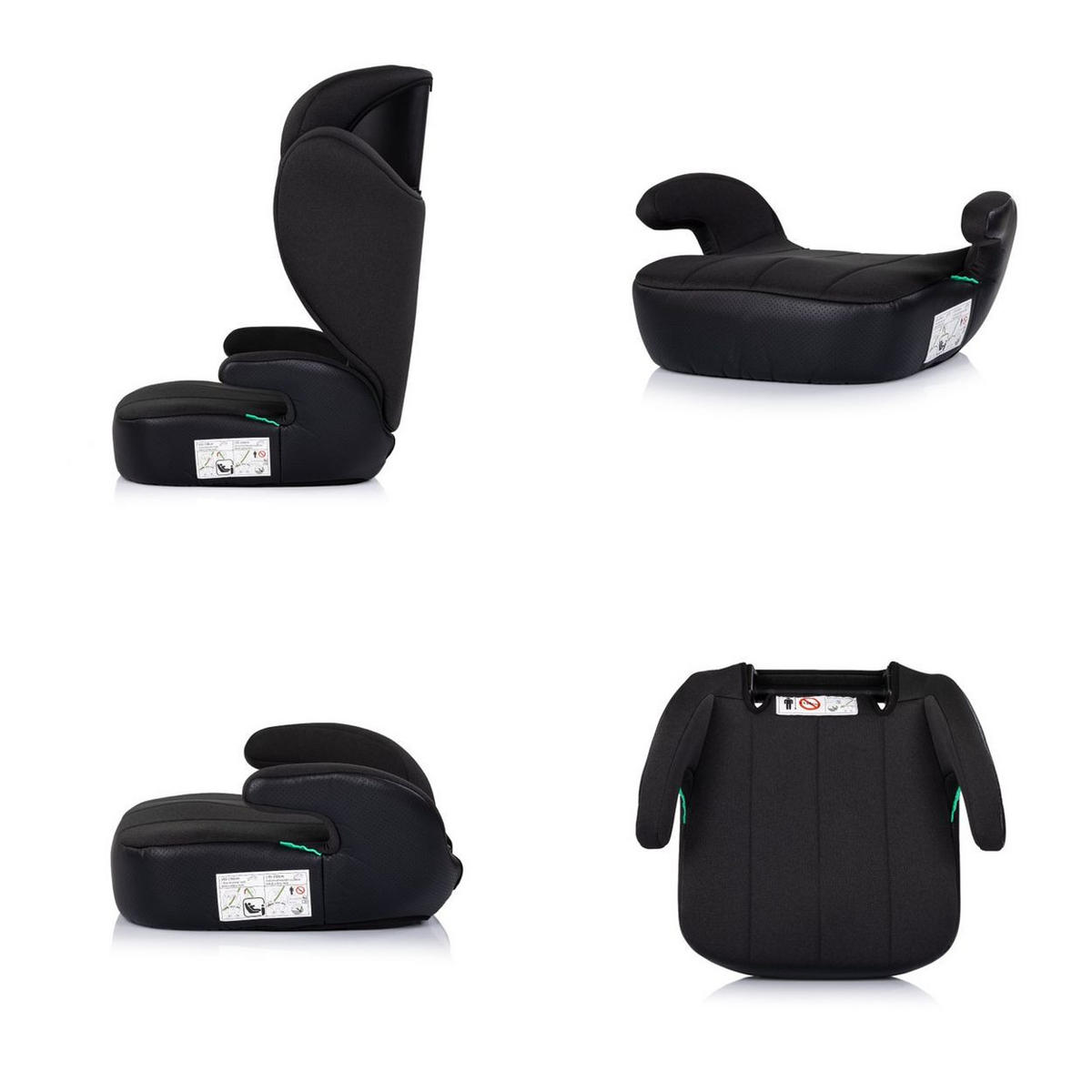 KINDERSITZ Cyber i-Size schwarz (100-150cm) Sitzerhöhung, höhenverstellbar - Schwarz, Kunststoff (40/60/44cm) - Chipolino