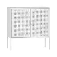 SIDEBOARD Castelli - Weiß, Metall (80/82.5/40cm) - [en.casa]
