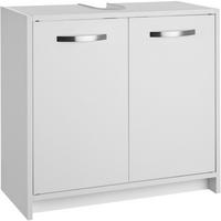 WASCHBECKENUNTERSCHRANK Katalina,63 x 31 x 55 cm ,weiß - Weiß, Holzwerkstoff (63/55/29cm) - tectake