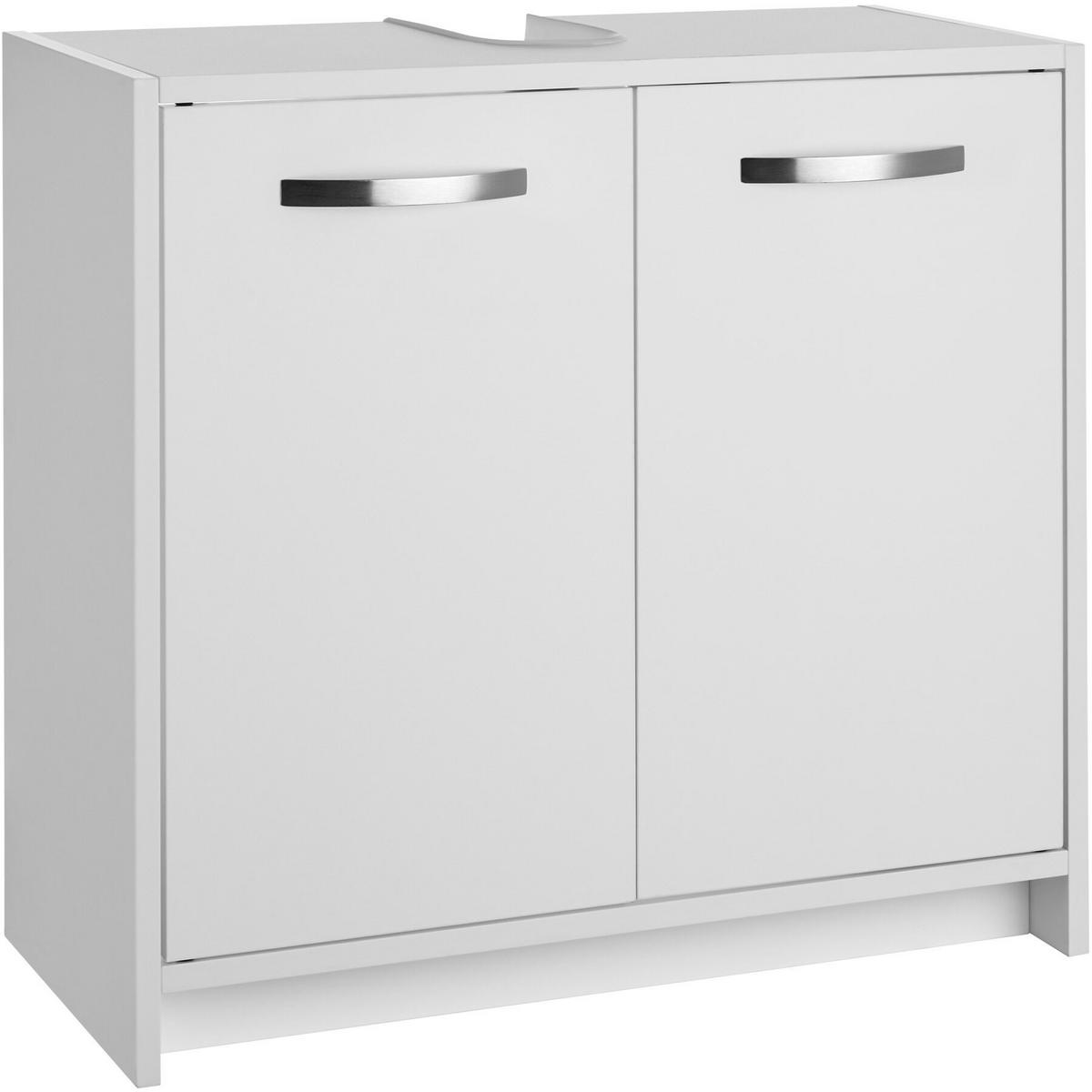 WASCHBECKENUNTERSCHRANK Katalina,63 x 31 x 55 cm ,weiß - Weiß, Holzwerkstoff (63/55/29cm) - tectake