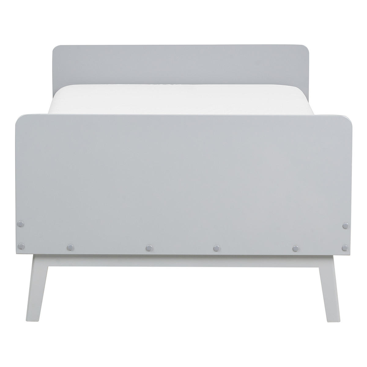 BETT mit Lattenrost 90x200 cm Grau Bonnac - Grau, Holz (90/200cm) - Beliani
