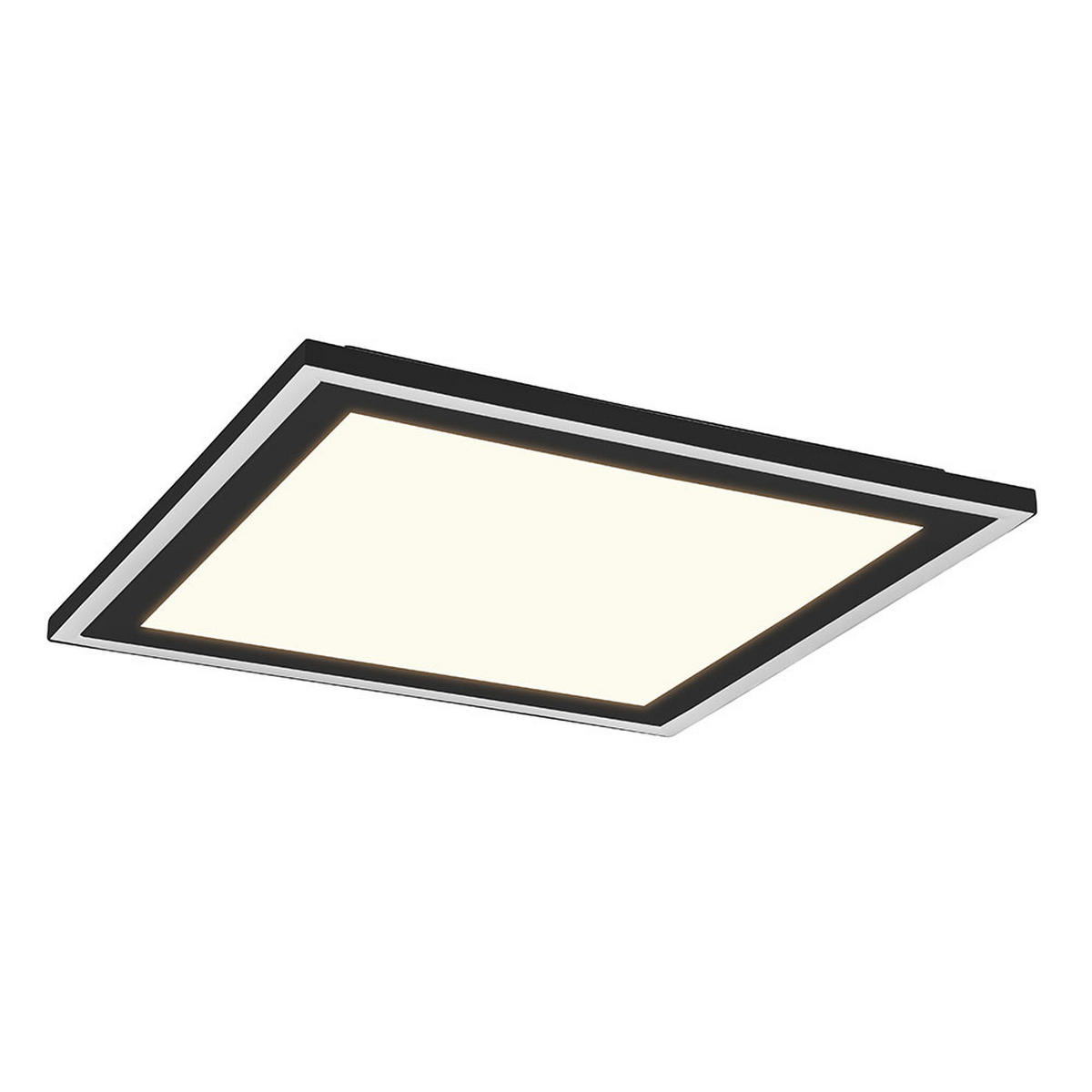 LED AUFBAUDECKENLEUCHTE Schwarz Matt - Schwarz, Kunststoff (43/43/3cm)