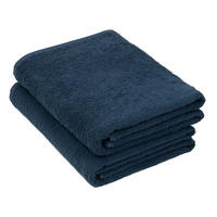BADETUCH, 2er-Set, 100x150 cm, 100% Baumwolle, Blau - Dunkelblau, Textil (100/150cm) - Zollner