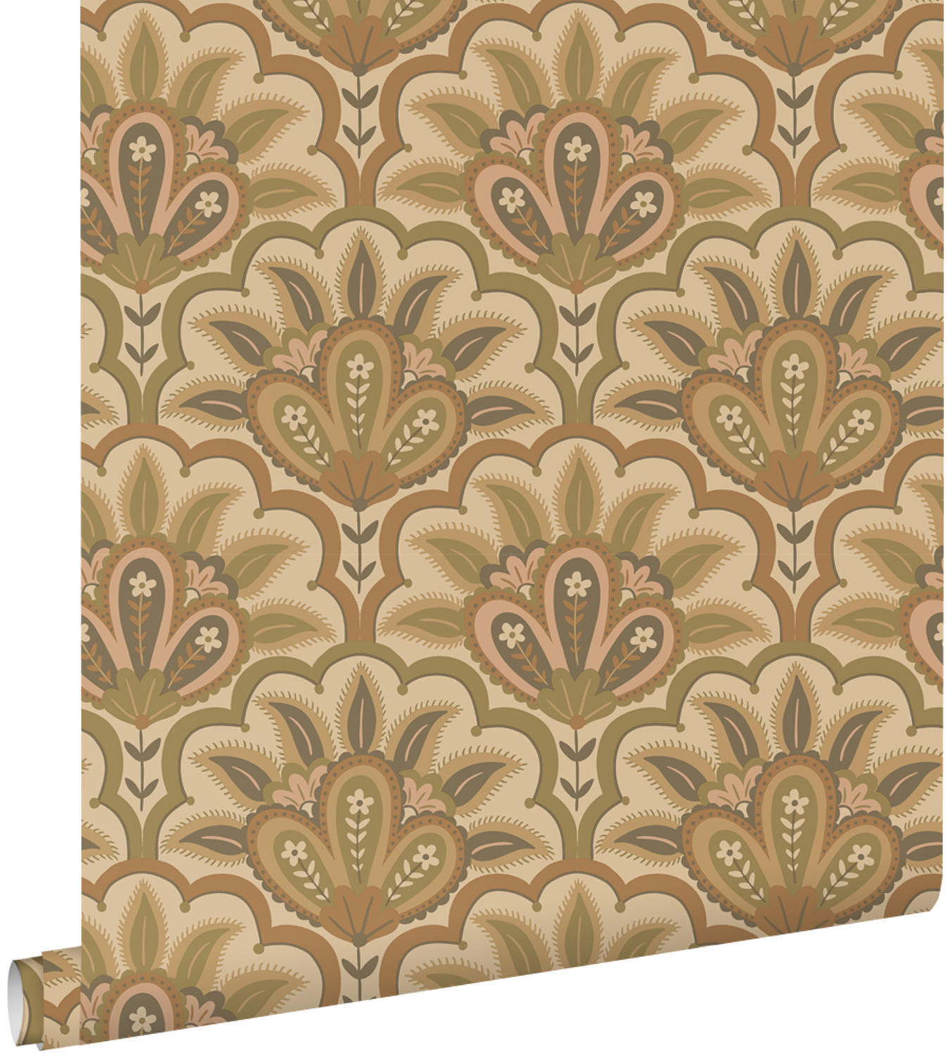TAPETE orientalisches Barockmotiv 50 x 900 cm - Braun, Papier (50/900cm) - ESTAhome