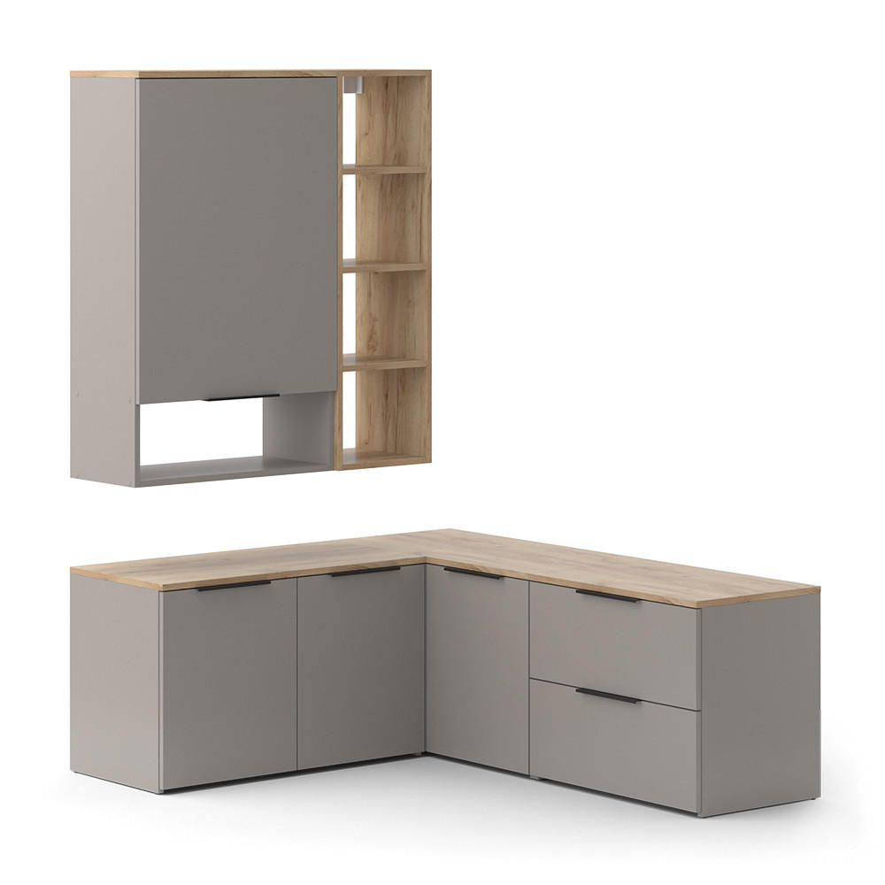 ŽIVÁ STĚNA Wido Greige - Sonoma dub/šedobéžová, kompozitní dřevo (80/50/40cm) - Vicco