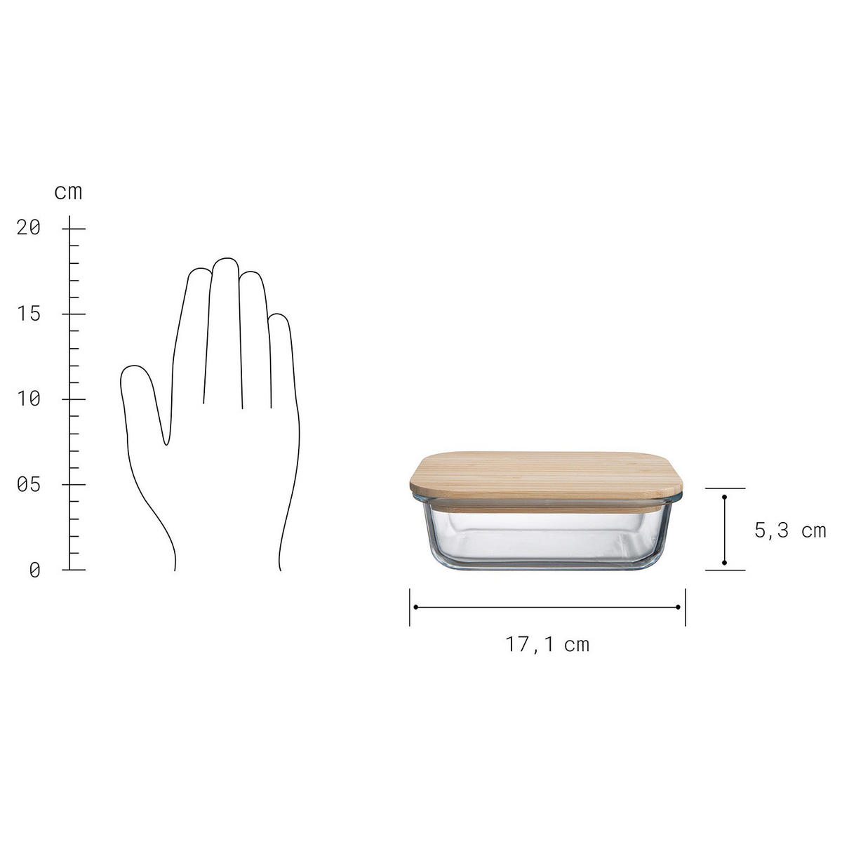 LUNCHBOX (4er Set) Naturals - Rotbraun, Glas (13/5/17cm) - Butlers