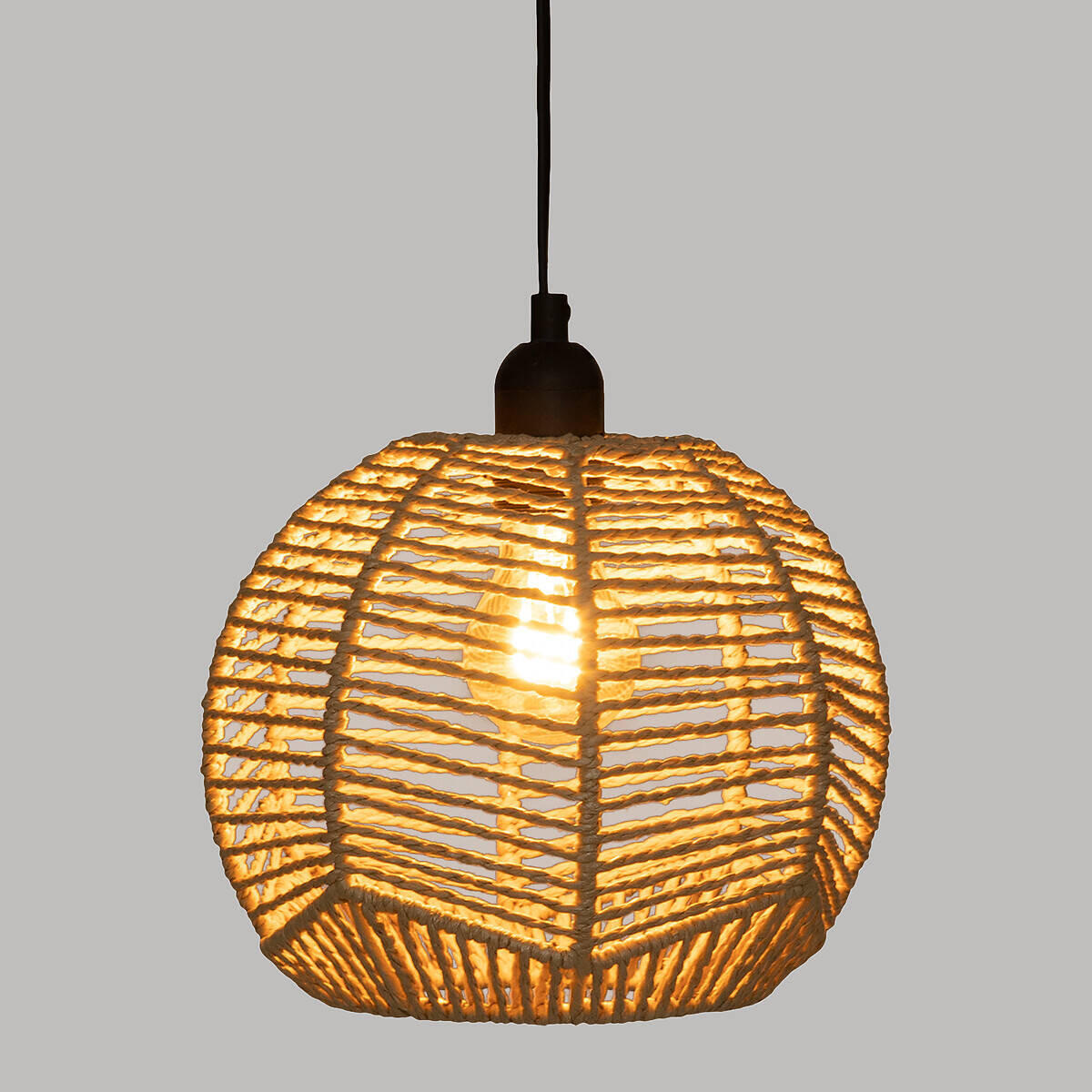 Thumbnail - Atmosphera Createur d´interieur Hängeleuchte, Beige, Metall, 19.5x24x24 cm, Lampen & Leuchten, Innenbeleuchtung, Hängela...