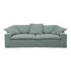 SOFA XL NETTA Petrol Cord - Petrol/Braun, Birkenholz/Textil (258/90/116cm) - KAWOLA