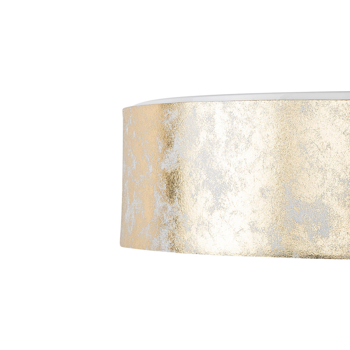 DECKENLEUCHTE Rena 45/45/12 cm - Goldfarben, Textil (45/45/12cm) - Beliani