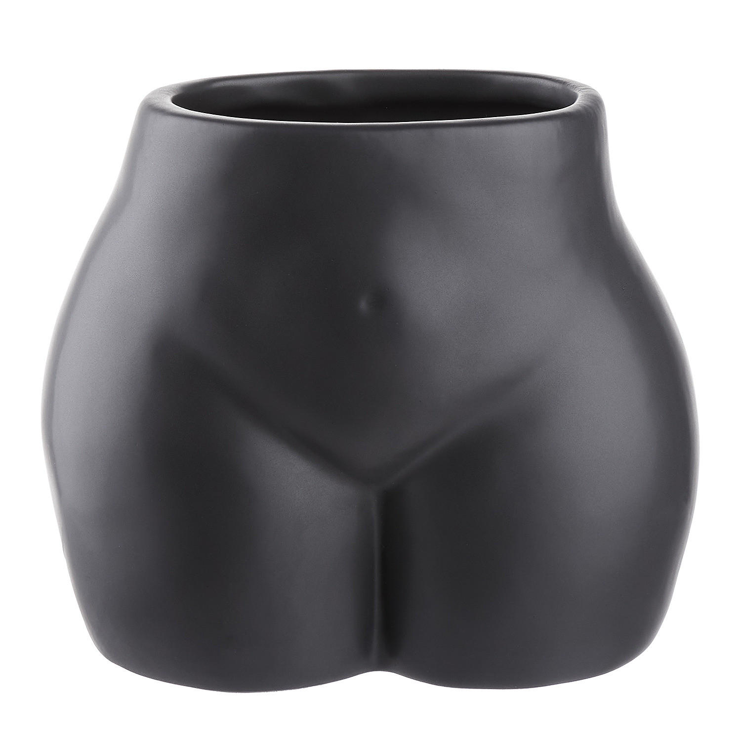 BLUMENTOPF/VASE (4er Set) Boody - Schwarz, Stein (15cm) - Butlers