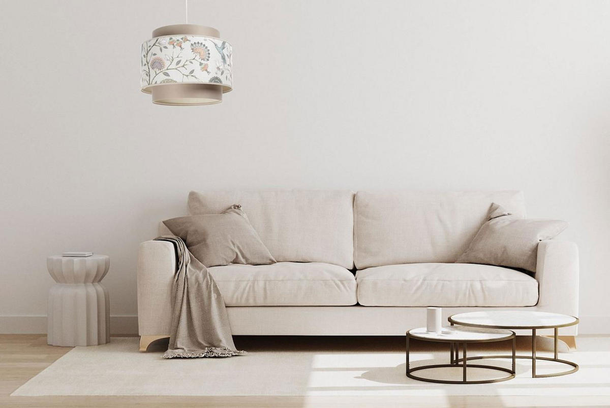 HÄNGELEUCHTE Pastell 40/31 cm - Beige, Kunststoff (40/1/31cm) - ONZENO