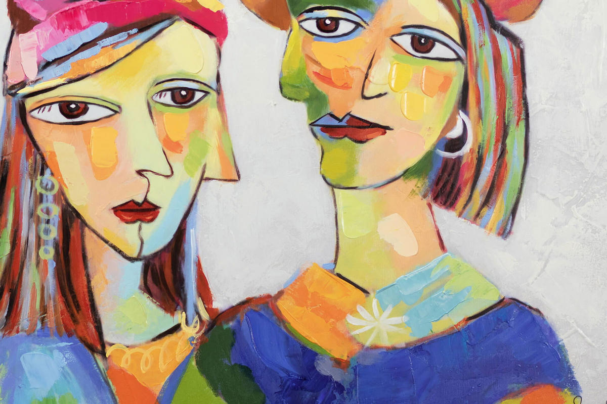 ACRYLBILD HANDGEMALT 120/60 cm - Multicolor, Holz/Textil (120/60cm) - KUNSTLOFT