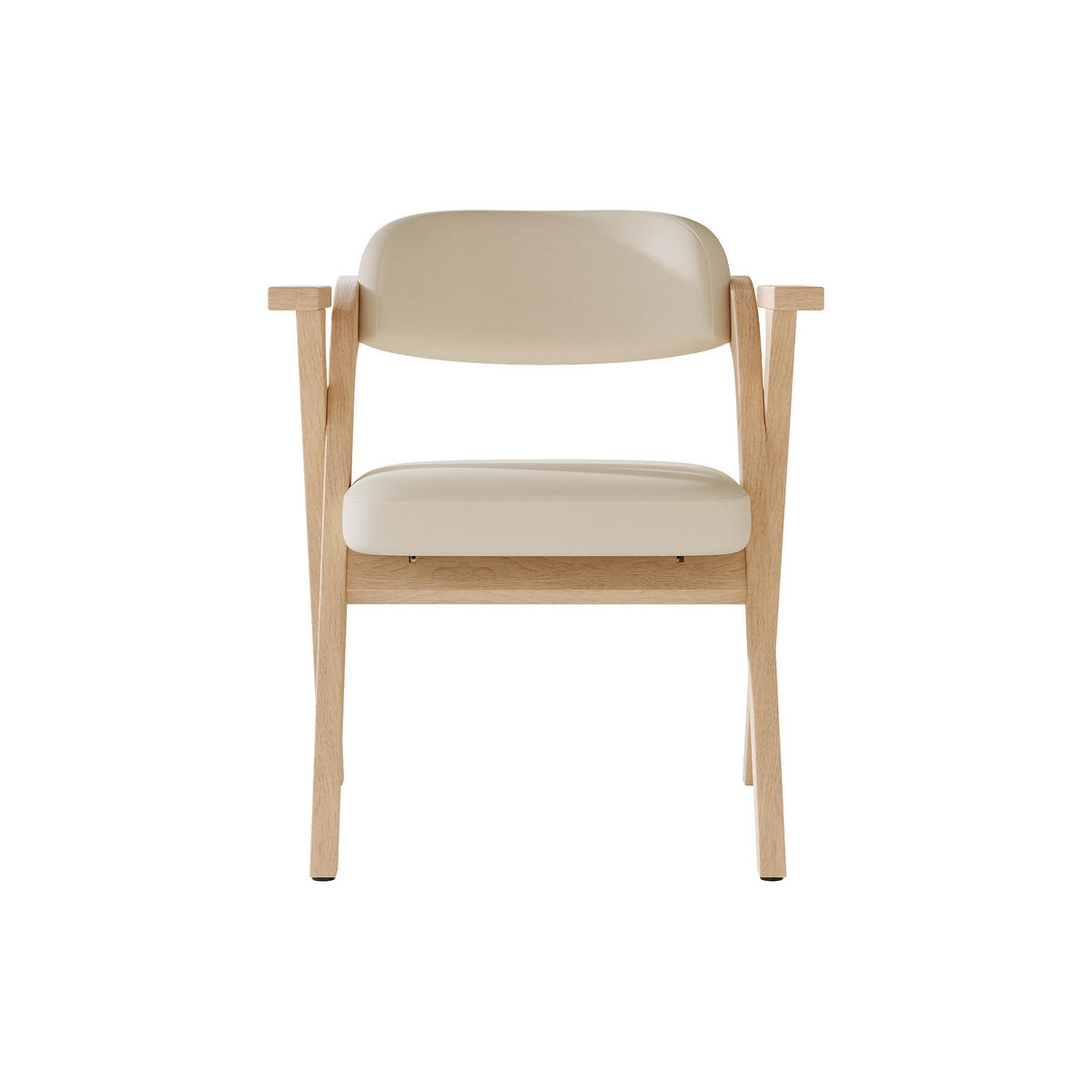 KLAPPSTUHL DE-35789 4 Stück mit Leinenbezug Beige - Beige, Holz (66.5/76/63.5cm) - ComfortXL