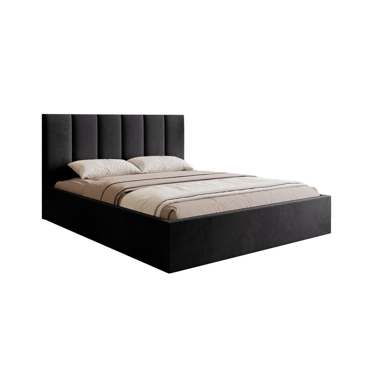 POLSTERBETT Eloria 200x200 cm, Graphit - Graphitfarben, Textil (200/200cm) - Fedve