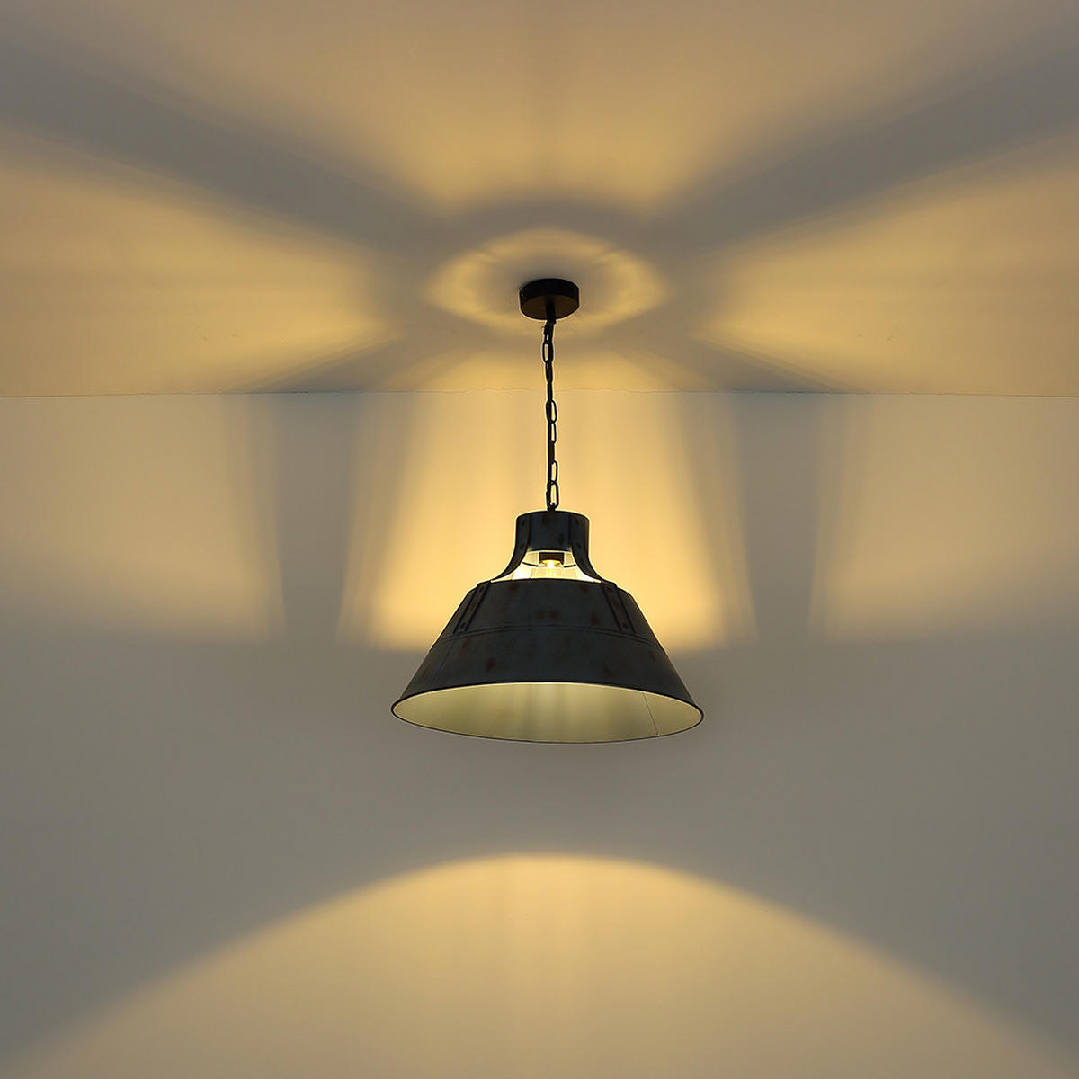 LED HÄNGELEUCHTE Blau Antik - Blau, Metall (45/45/150cm)