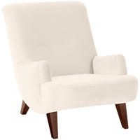 SESSEL Kajsa 71x80x101 Bezug Samtvelours Buche nussbaum/creme - Nussbaumfarben/Creme, Kunststoff (101/80/71cm) - 58aufmkessel