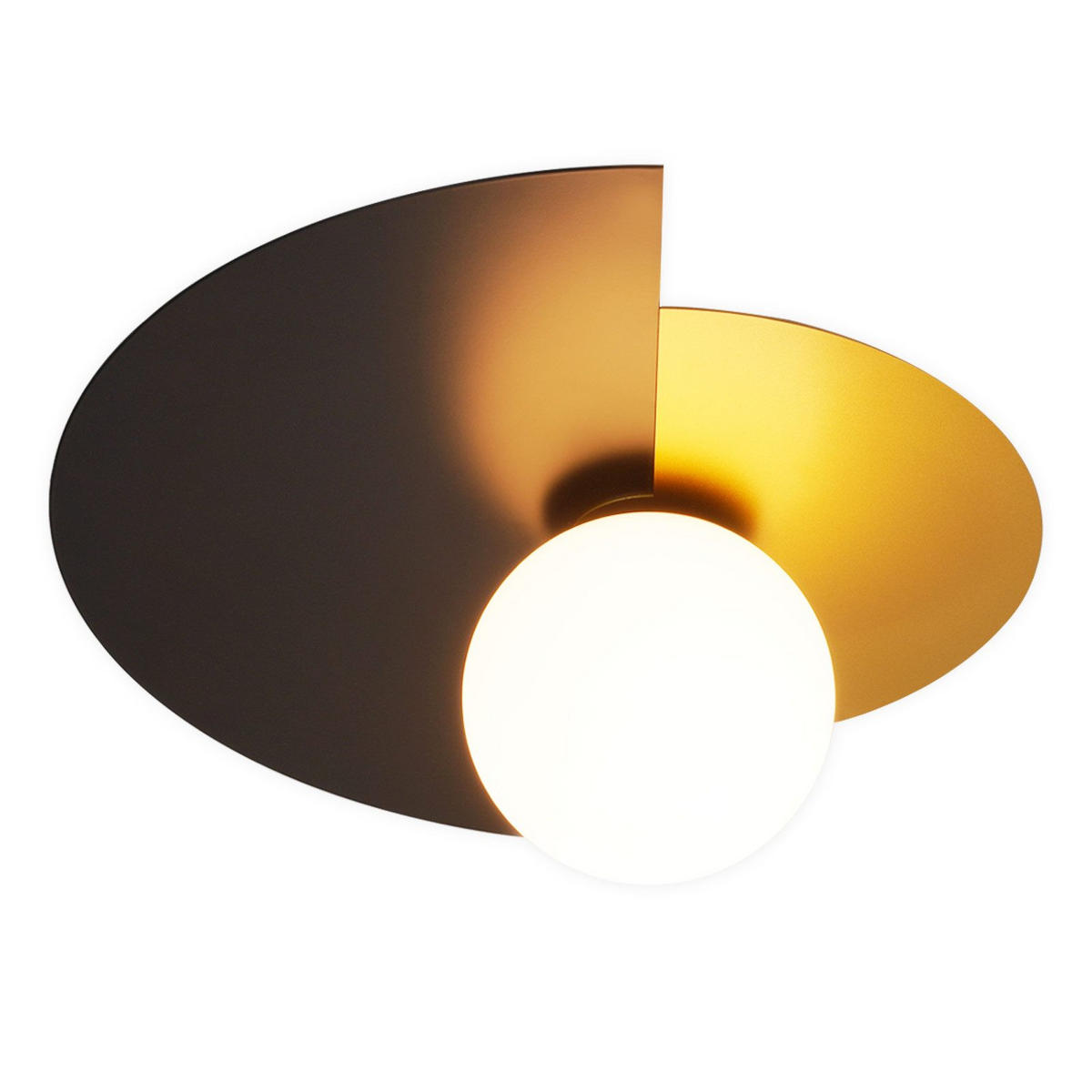 DECKENLEUCHTE Lugo 35/43/16cm - Schwarz, Metall (43/35/16cm) - Nettlife