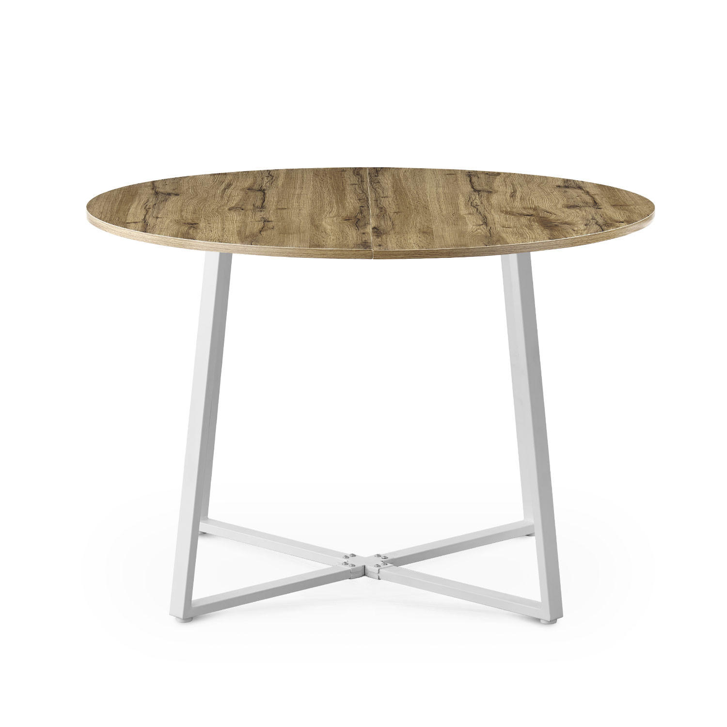 ESSTISCH NOA Eiche, 110/110/76 cm - Eichefarben/Weiß, Holzwerkstoff/Metall (110/110/76cm) - B&D Home
