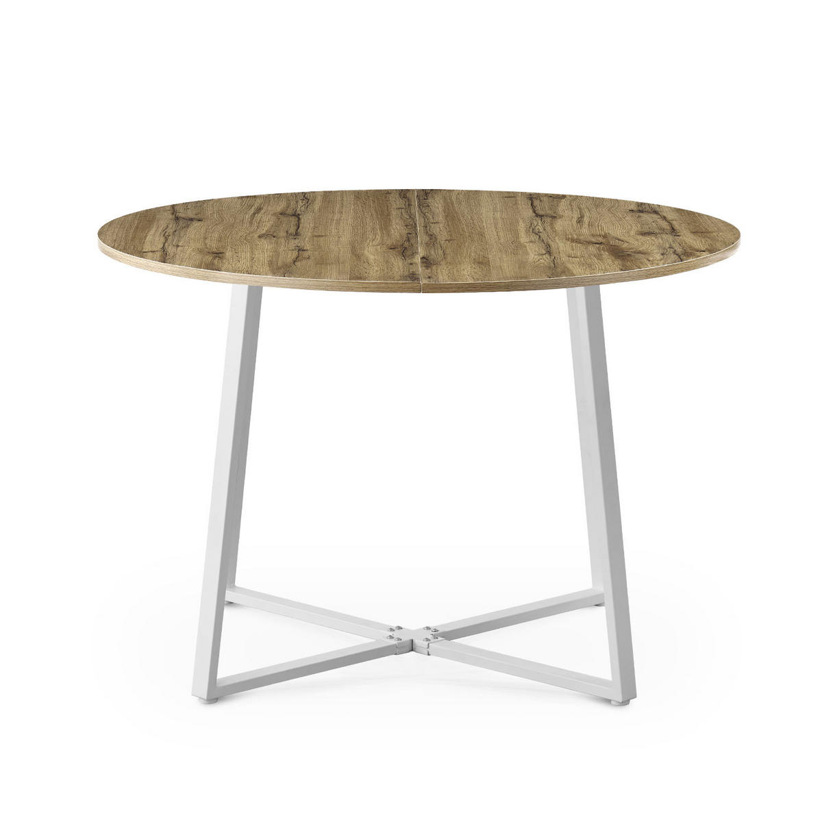 ESSTISCH NOA Eiche, 110/110/76 cm - Eichefarben/Weiß, Holzwerkstoff/Metall (110/110/76cm) - B&D Home
