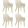 ARMLEHNSTUHL Avane ,55 x 63,5 x 86,5 cm,beige - Beige, Textil (55/86.5/63.5cm) - tectake