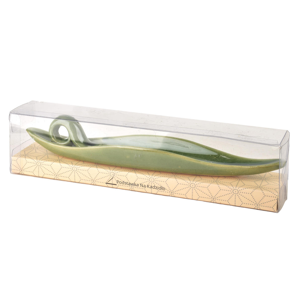 PODLOŽKA NA KADIDLO, keramika, zelená - zelená barva, keramika (4/6/23.5cm) - Mondex