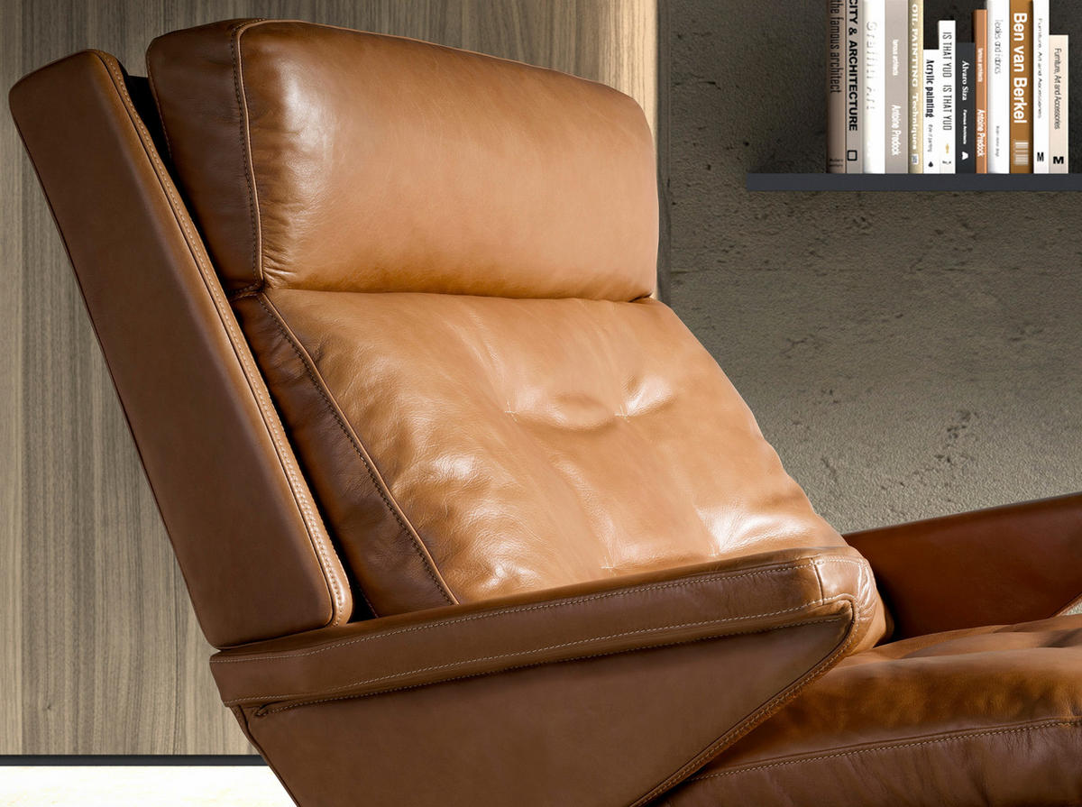 SESSEL Kamel Gold 77/99/91 - Braun, Leder (77/91/99cm) - ANGEL CERDA