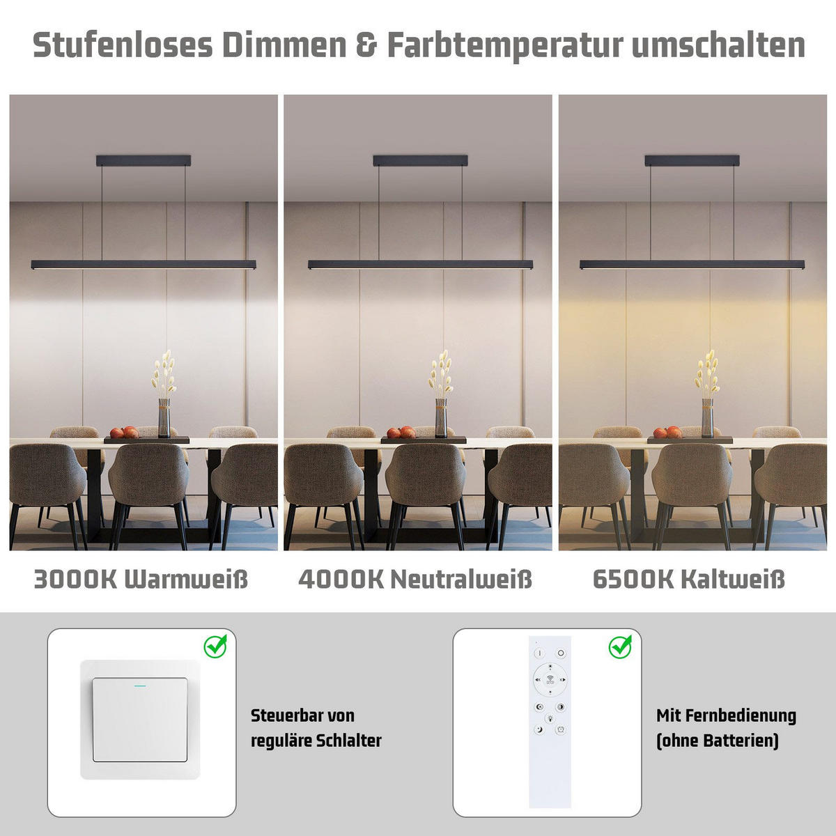 LED závěsné světlo Revak 148,5/4,6/4,6 cm - černá, kov (148.5/4.6/4.6cm) - Nettlife