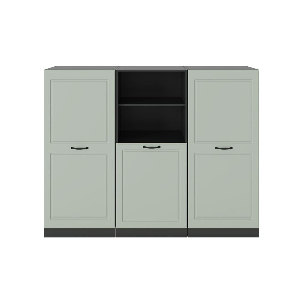 BLOC DE BUCĂTĂRIE R-Line, Casă de țară Mint/antracit, 180 cm fără blat de lucru