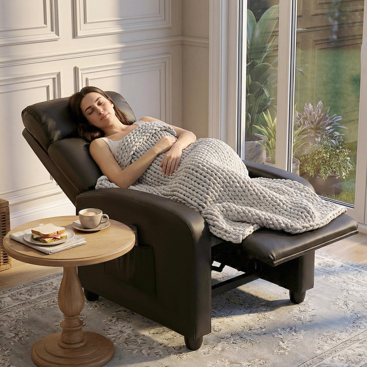 MASSAGESESSEL DE-06441 mit 150° neigbar, 2 Massagepunkte Braun - Braun, Metall (88/98/68cm) - ComfortXL