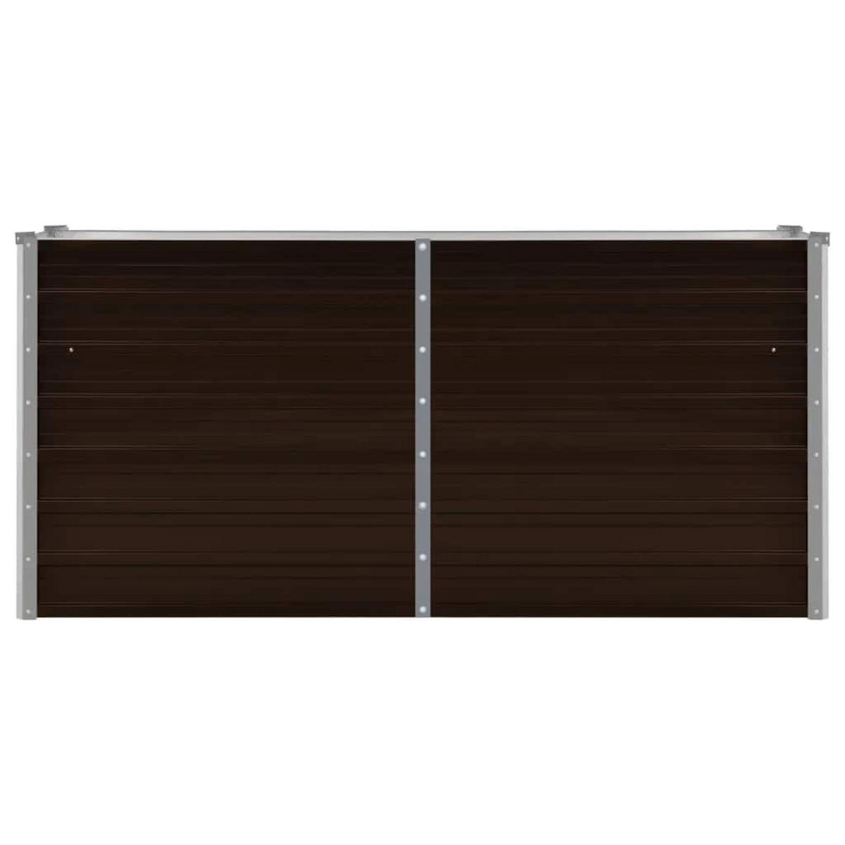 GARTEN-HOCHBEET Braun 160/40/77 Cm Verzinkter Stahl - Braun, Metall (160/77/40cm) - vidaXL
