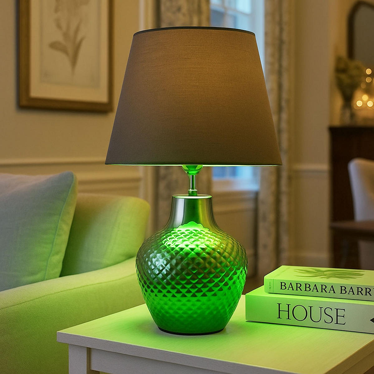 LED TISCHLEUCHTE HANKA Braun Keramik - Braun, Textil (20/32/32cm) - Nowa