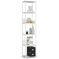LOFT-REGAL Weiß 40x192x32 cm - Weiß, Holzwerkstoff/Metall (40/192/32cm) - Akord