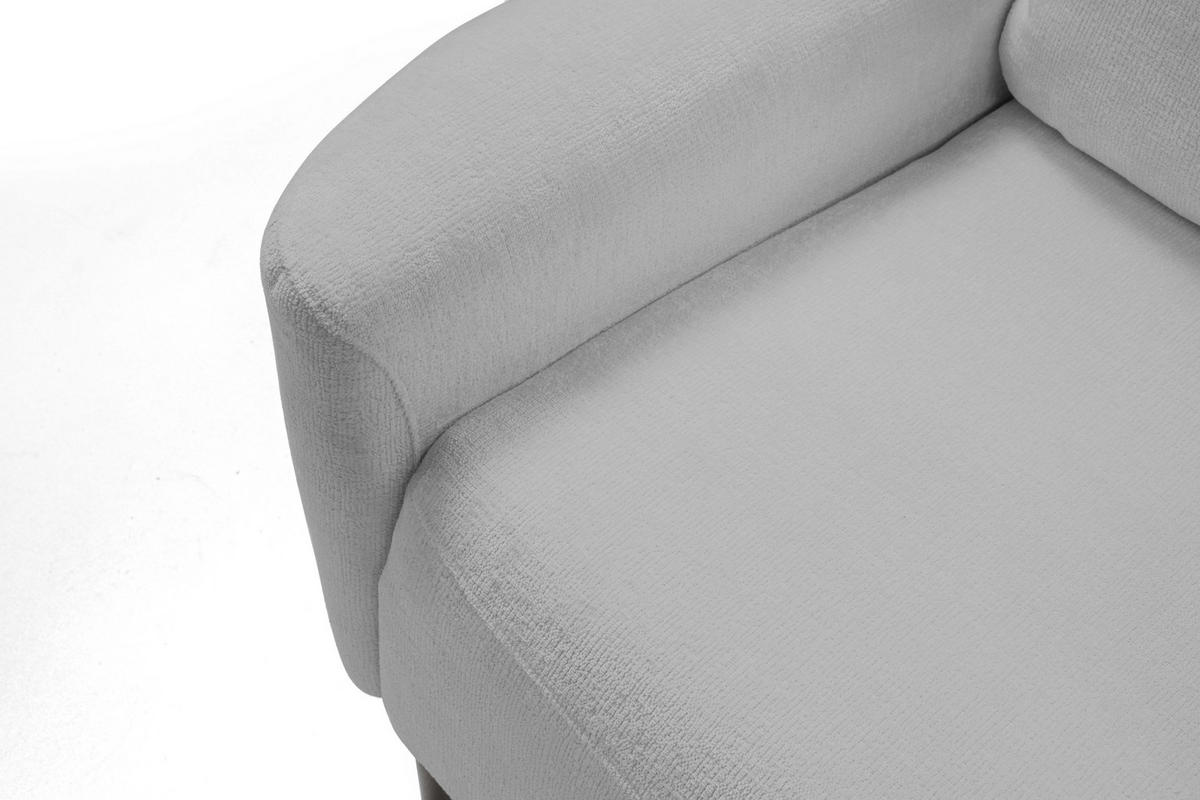 SOFA BOHO Mit Schlaffunktion Und Bettkasten, Wellenfederung, PUR-Schaum, Holzfüße, lose Rückenkissen, freistehend, 244x102x92 cm Grey - Grau, Holz/Textil (244/92/102cm) - DomoHome