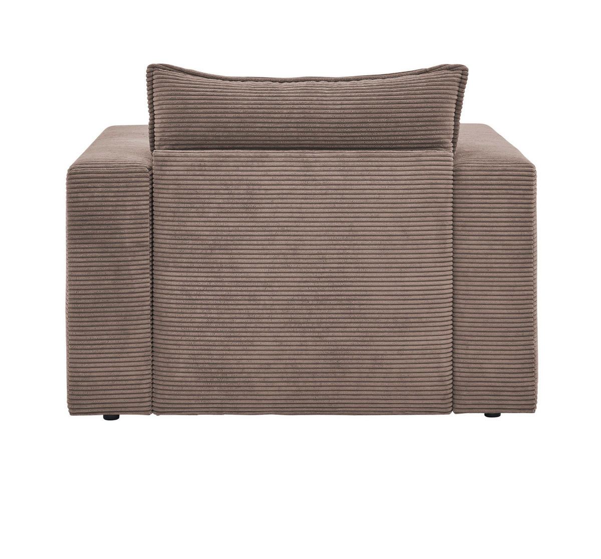 SESSEL braun Cord, Loungesessel 110 cm - Beige/Braun, Holz/Kunststoff (110/83/91cm) - Furn.Design