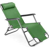 GARTEN-RELAXSESSEL bis 150 kg, Klappbar - Grün, Textil (61/31/153cm) - Outtec