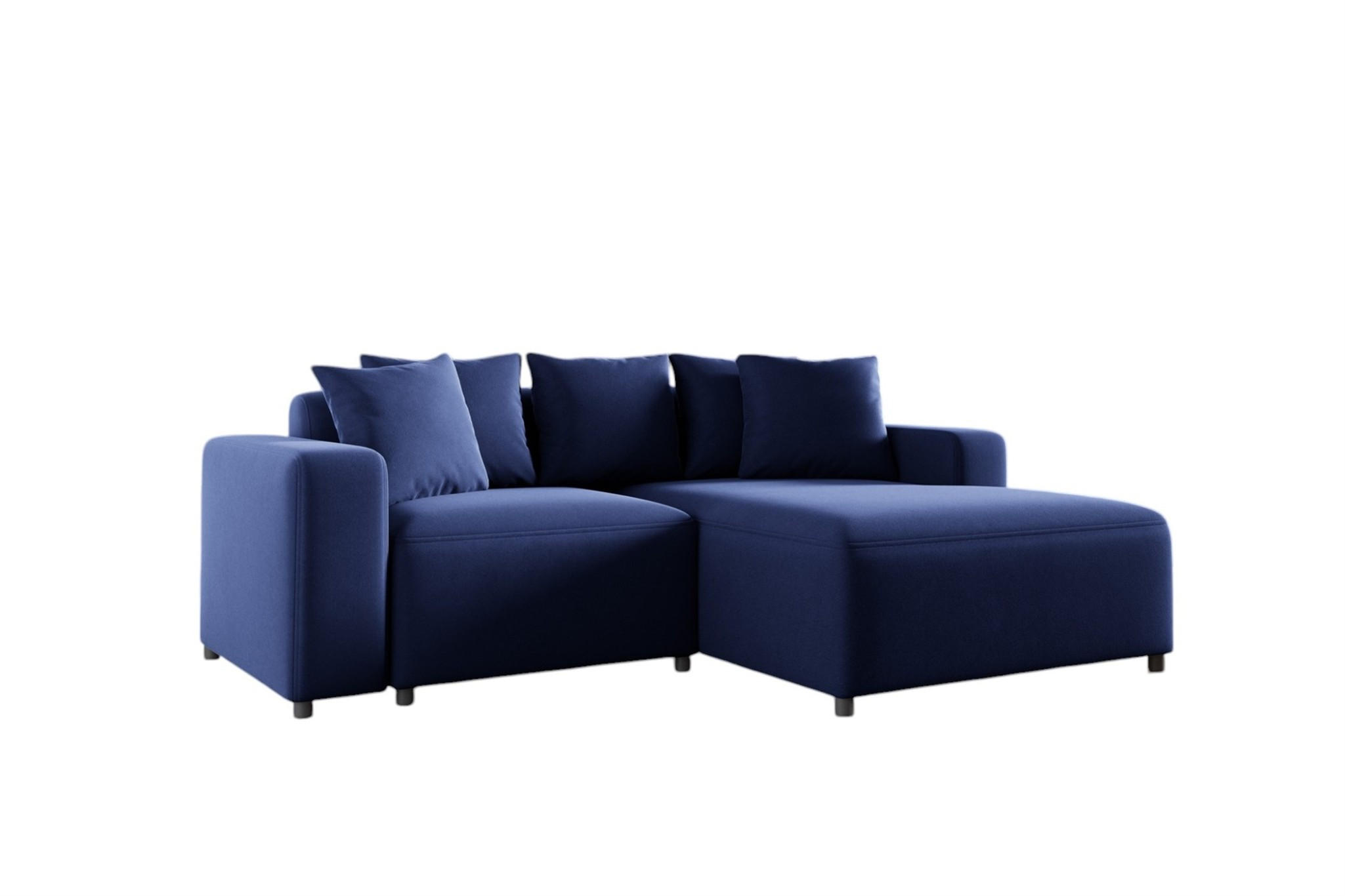 ECKSOFA Megan Xs In Salvador - Dunkelblau, Holzwerkstoff/Textil (240/165cm) - Fun Möbel
