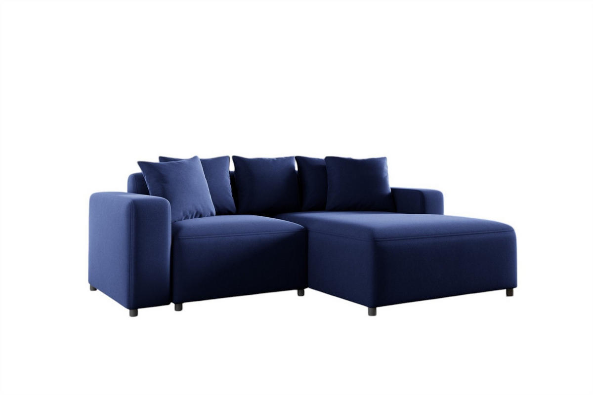 ECKSOFA Megan Xs In Salvador - Dunkelblau, Holzwerkstoff/Textil (240/165cm) - Fun Möbel