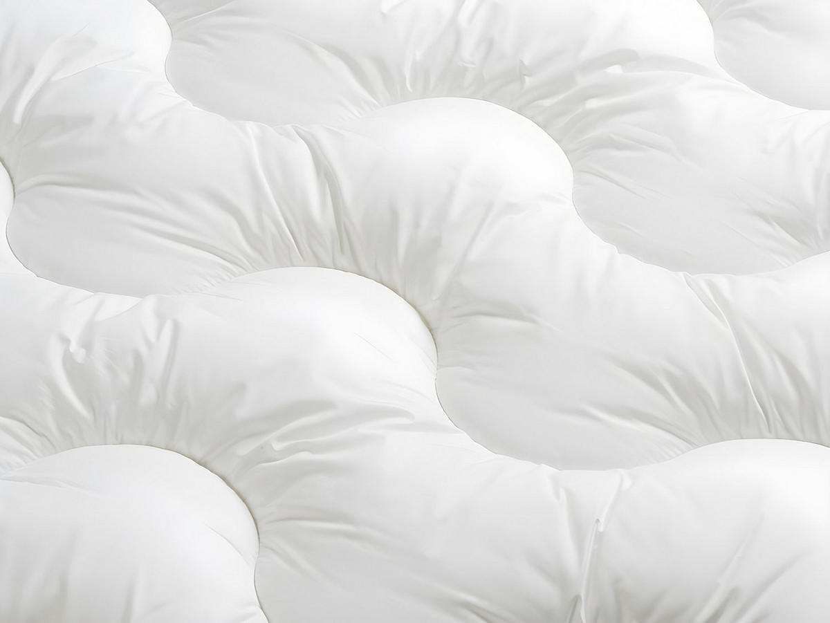 TOPPER - 2 Personen - stoff - weiß Nid Douillet - Weiß, Textil (140/190cm) - Dodo