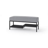 SITZBANK Posso 100 × 45 cm Schwarz/Grau - Schwarz, Metall (100/45/35cm) - Design Möbel