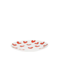 TELLER Valentinstag Rote Herzen in Rot - 18cm - Multicolor, Keramik (18/18/2cm) - Blond Amsterdam