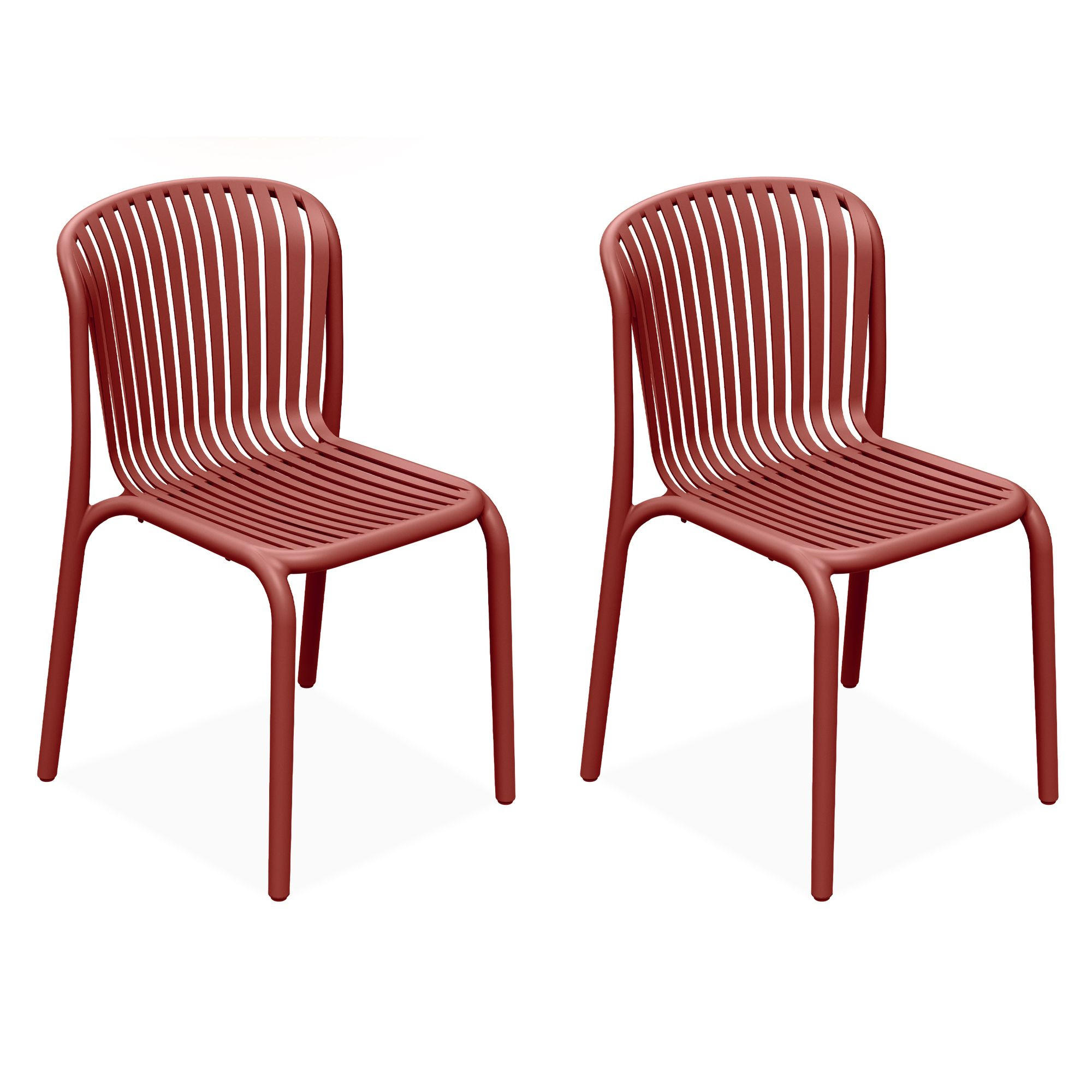 Konsimo® Gartenstuhl Rot 52x82.5x53 cm