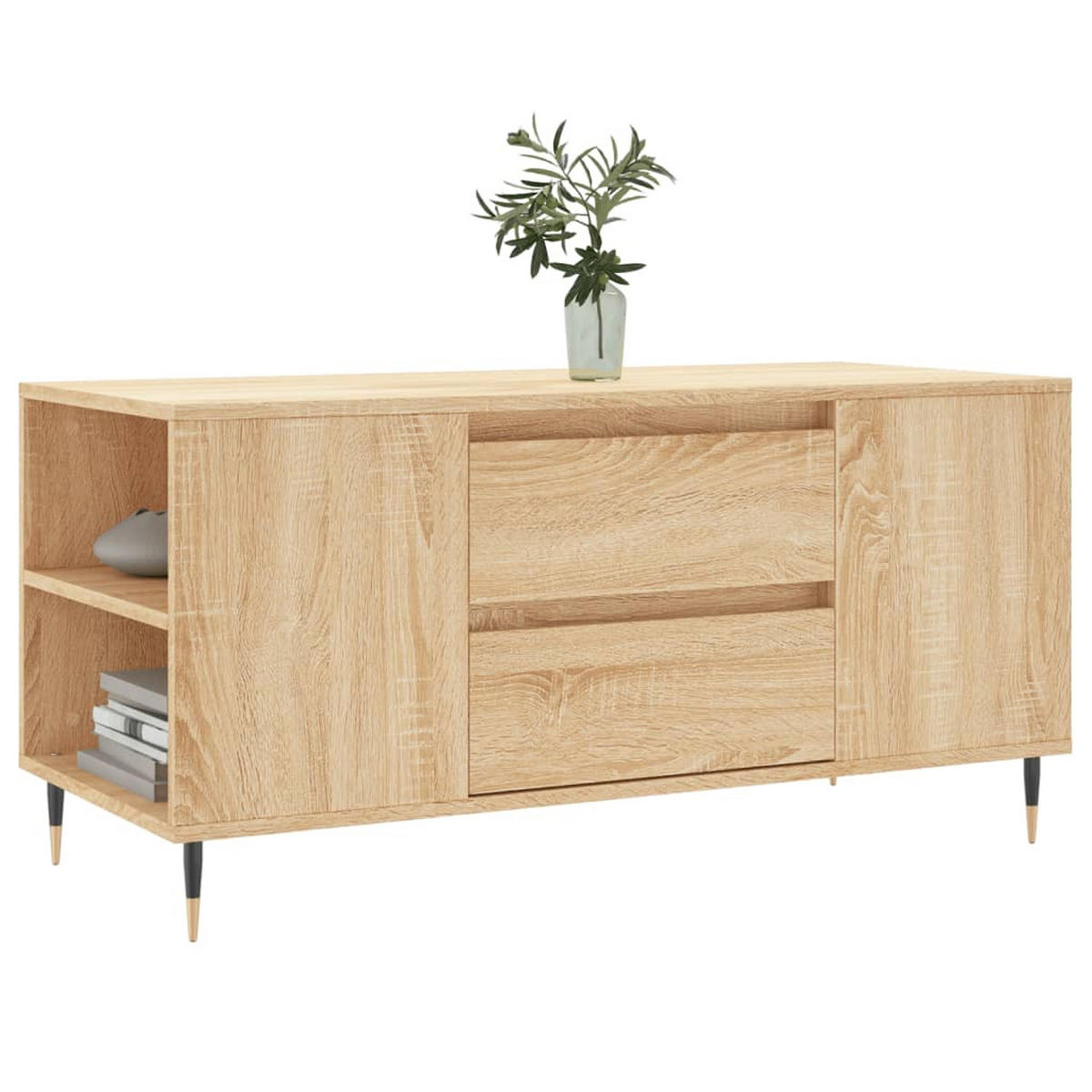 COUCHTISCH Sonoma-Eiche 102x44,5x50 cm Holzwerkstoff - Braun, Holzwerkstoff (44.5/102/50cm) - furnicato