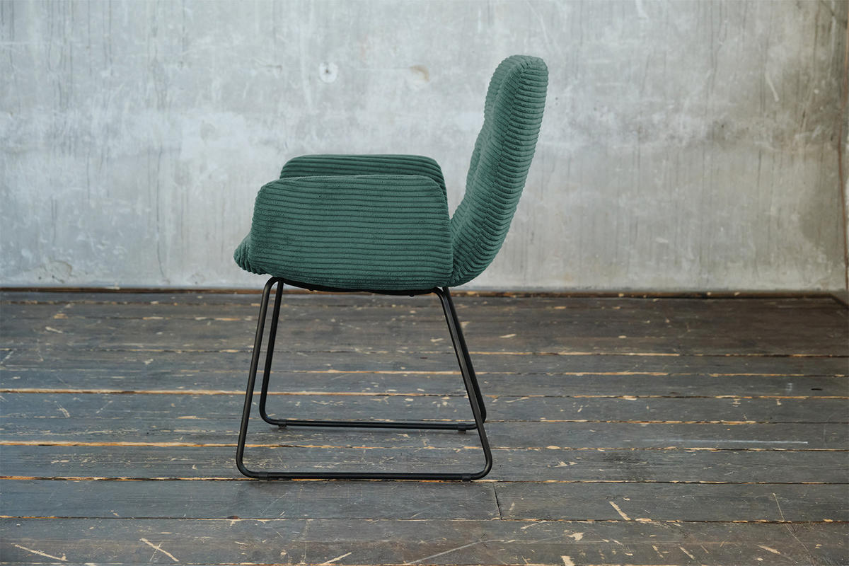STUHL NEW CHARME Smaragdgrün Cord - Smaragdgrün, Textil (59/87/66cm) - KAWOLA