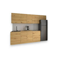 KÜCHENZEILE 260 cm - Nexa K16-G260 - in Woodline / Matt - Eiche Artisan, Holz (260/212/58cm) - ROYAL24_MARKT