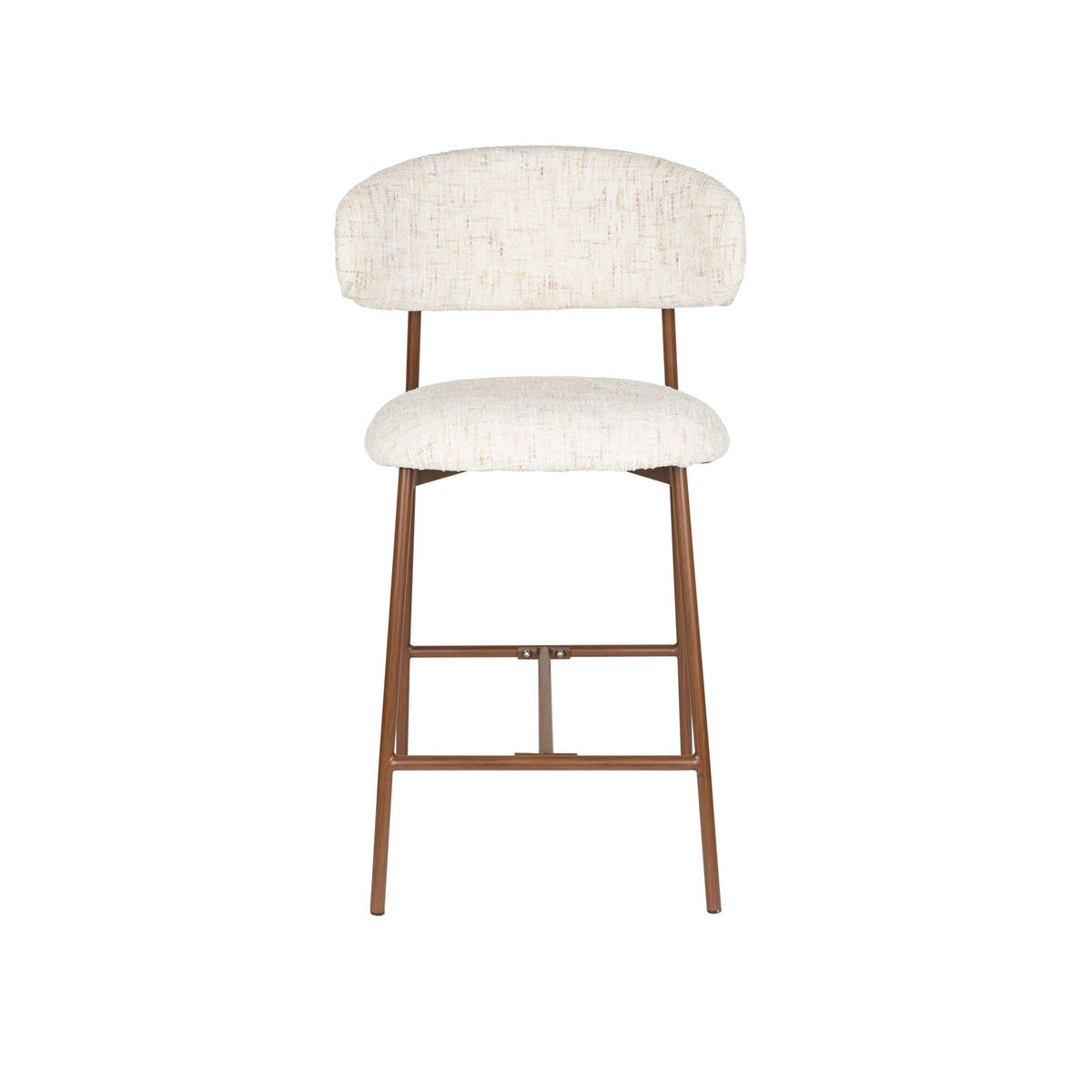 BARHOCKER Claes mit Rückenlehne 65 cm Creme - 2 er Set - Weiß, Kunststoff (44/94/51cm)