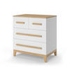 KOMMODE Malia Weiß/Eiche 80 x 88 cm mit 4 Schubladen - Eichefarben/Weiß, Holzwerkstoff (80/88/53.4cm) - VitaliSpa